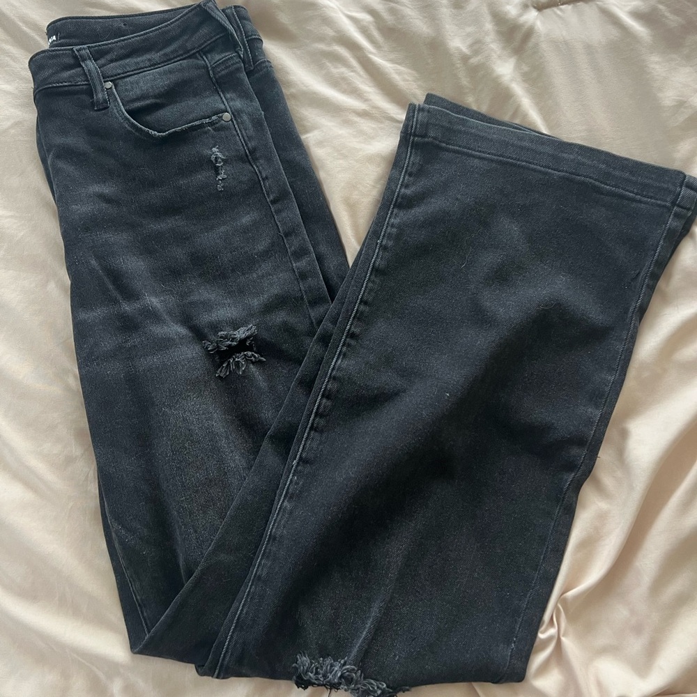 Fashion Nova Black Ripped Jeans Size 15